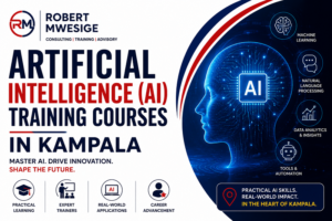 An AI Course in Uganda Explores Artificial Intelligence, Focusing on Core Concepts Like Machine Learning, Neural Networks, And Practical Applications. You Can Start from Introductory Overviews to Advanced Technical Training Generative AI, Agentic Workflows, And Predictive Analytics Frameworks.