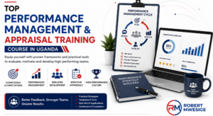 Performance management training in Uganda equips HR professionals and managers with skills to align employee outputs with organizational goals. It covers SMART objective setting, KPI tracking, continuous coaching, and appraisal techniques (like 360-degree reviews). This training is vital for driving productivity, reducing biases, and meeting civil service reform goals