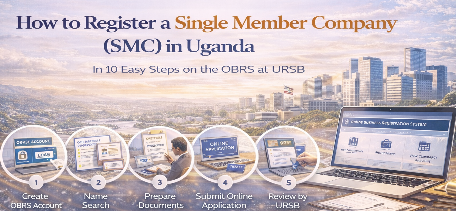 How to Register a Single Member Company (SMC) in Uganda: 10 Easy Steps on OBRS | URSB Guide