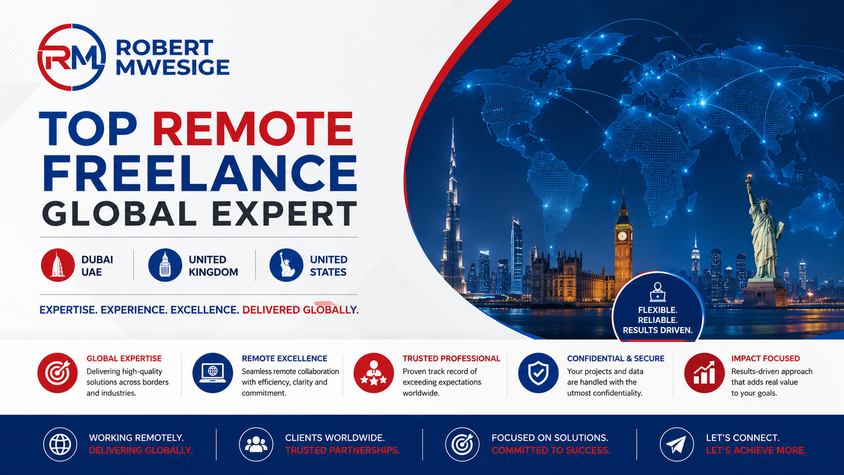 Hire Robert Mwesige, A Premier Global Freelance Expert for Brand Strategy, AI Tech, And Digital Marketing. Delivering Top-Level Specialized Expertise with Personal Accountability Across Dubai, The UK, And The USA. 2026's Leading Choice for Remote Business Growth.