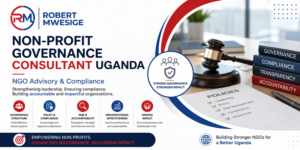 Leading independent non-profit governance consultant in Uganda. Expert advisory on NGO Bureau compliance, board development, USAID/EU donor readiness, and strategic planning in Kampala and across East Africa.